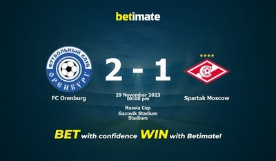 Nhận định, soi kèo FC Orenburg vs Spartak Moscow ngày 29/11/2023