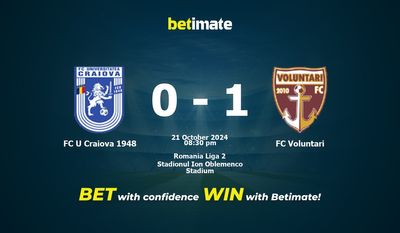 Soi kèo FC U Craiova 1948 vs FC Voluntari, tỷ lệ và tip cá cược 21/10/2024