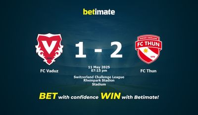 Nhận định, soi kèo FC Vaduz vs FC Thun 05/11/2025