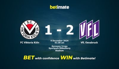 Dự đoán FC Viktoria Köln vs VfL Osnabruck, tỷ lệ và tip cá cược 08/12/2024