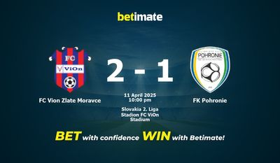 Soi kèo FC Vion Zlate Moravce vs FK Pohronie, tỷ lệ và tip cá cược 11/04/2025