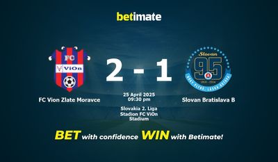 Soi kèo FC Vion Zlate Moravce vs Slovan Bratislava B, tỷ lệ và tip cá cược 25/04/2025