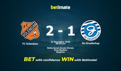 Dự đoán FC Volendam vs De Graafschap, tỷ lệ và tip cá cược 22/12/2024