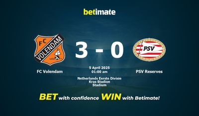 Dự đoán FC Volendam vs PSV Reserves, Tỷ lệ cược & Mẹo cá cược 04/04/2025
