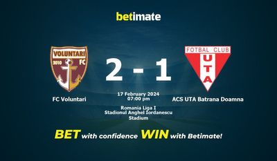 Dự đoán FC Voluntari vs ACS UTA Batrana Doamna, tỷ lệ và tip cá cược 17/02/2024