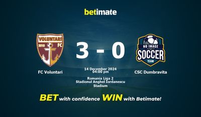 Dự đoán FC Voluntari vs CSC Dumbravita, tỷ lệ và tip cá cược 14/12/2024