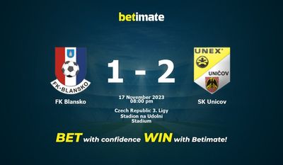 Soi kèo FK Blansko vs SK Unicov, Tỷ lệ & Mẹo cá cược 17/11/2023
