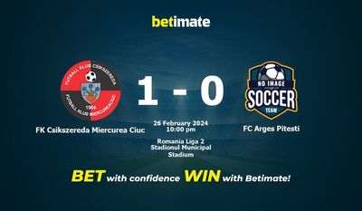 Soi kèo FK Csikszereda Miercurea Ciuc vs FC Arges Pitesti, tỷ lệ và tip cá cược 26/02/2024