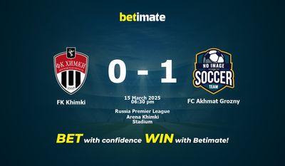 Soi kèo FK Khimki vs FC Akhmat Grozny, tỷ lệ và tip cá cược 15/03/2025