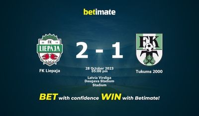 Dự đoán FK Liepaja vs Tukums 2000, Tỷ lệ & Mẹo cá cược 28/10/2023