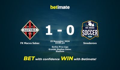 Dự đoán FK Macva Sabac vs Smederevo, Tỷ lệ cược & Mẹo cá cược 25/11/2024