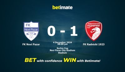 Soi kèo FK Novi Pazar vs FK Radnicki 1923, Tỷ lệ & Mẹo cá cược 04/12/2024