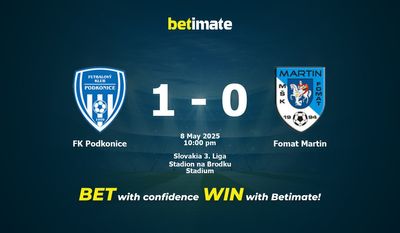 Dự đoán FK Podkonice vs Fomat Martin, Tỷ lệ cược & Mẹo cá cược 05/08/2025