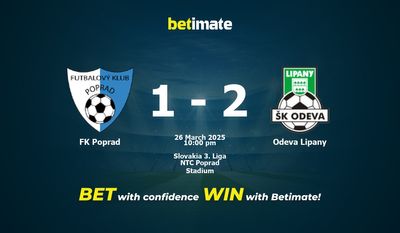 Soi kèo FK Poprad vs Odeva Lipany, Tỷ lệ & Mẹo cá cược 26/03/2025