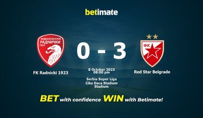 Dự đoán FK Radnicki 1923 vs Red Star Belgrade, Tỷ lệ & Mẹo cá cược 08/10/2023