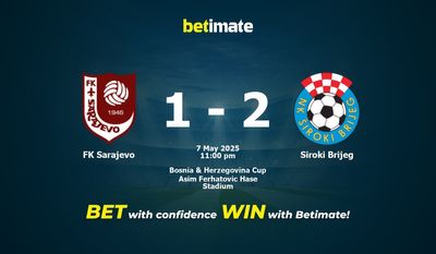 Soi kèo FK Sarajevo vs Siroki Brijeg, tỷ lệ cá cược 07/05/2025