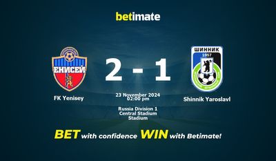 Dự đoán FK Yenisey vs Shinnik Yaroslavl, Tỷ lệ cược & Mẹo cá cược 23/11/2024