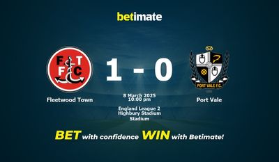 Dự đoán Fleetwood Town vs Port Vale, Tỷ lệ cược & Mẹo cá cược 03/08/2025