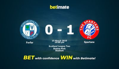 Dự đoán Forfar vs Spartans, Tỷ lệ cược & Mẹo cá cược 03/15/2025