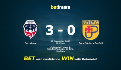 Dự đoán Fortaleza vs Boca Juniors De Cali, Tỷ lệ & Mẹo cá cược 11/11/2023