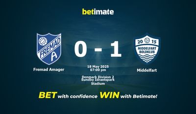 Dự đoán Fremad Amager vs Middelfart, Tỷ lệ & Mẹo cá cược 18/05/2025