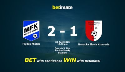 Dự đoán Frydek Mistek vs Hanacka Slavia Kromeriz, Tỷ lệ cược & Mẹo cá cược 30/04/2025