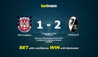 Dự đoán, Tỷ lệ cược & Mẹo cá cược FSV Frankfurt vs Freiburg II 12/07/2024