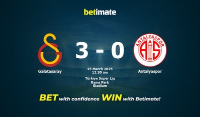 Dự đoán Galatasaray vs Antalyaspor, Tỷ lệ cược & Mẹo cá cược 03/14/2025