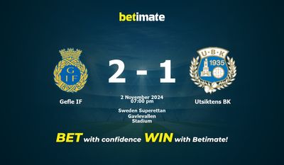 Dự đoán Gefle IF vs Utsiktens BK, tỷ lệ cá cược 02/11/2024