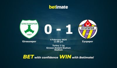 Soi kèo Giresunspor vs Eyupspor, Tỷ lệ & Mẹo cá cược 04/02/2024