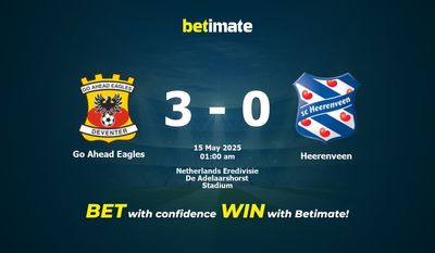 Dự đoán, tỷ lệ cược và mẹo cá cược Go Ahead Eagles vs Heerenveen 05/14/2025