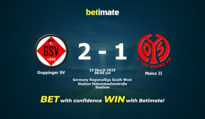 Dự đoán, Tỷ lệ cược & Mẹo cá cược Goppinger SV vs Mainz II 15/03/2025