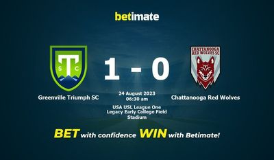 Soi kèo dự đoán Greenville Triumph SC vs Chattanooga Red Wolves ngày 23/08/2023