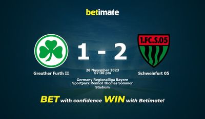Dự đoán Greuther Furth II vs Schweinfurt 05, Tỷ lệ & Mẹo cá cược 26/11/2023