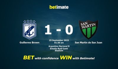 Dự đoán Guillermo Brown vs San Martin de San Juan, Tỷ lệ & Mẹo cá cược 24/09/2023