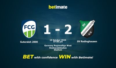 Dự đoán Gutersloh 2000 vs SV Rodinghausen, Tỷ lệ cược & Mẹo cá cược 19/10/2024