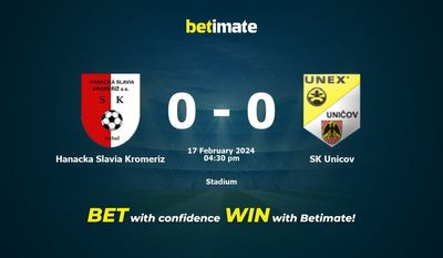 Soi kèo Hanacka Slavia Kromeriz vs SK Unicov, Tỷ lệ & Mẹo cá cược 17/02/2024