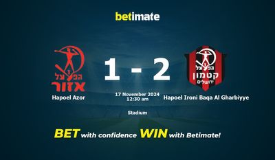 Dự đoán Hapoel Azor vs Hapoel Ironi Baqa Al Gharbiyye, Tỷ lệ & Mẹo cá cược 16/11/2024