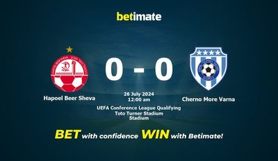 Dự đoán Hapoel Beer Sheva vs Cherno More Varna, tỷ lệ cá cược 25/07/2024