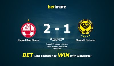 Dự đoán, Tỷ lệ cược và Mẹo cá cược Hapoel Beer Sheva vs Maccabi Netanya 15/03/2025