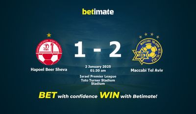 Dự đoán, Tỷ lệ cược & Mẹo cá cược Hapoel Beer Sheva vs Maccabi Tel Aviv 01/01/2025