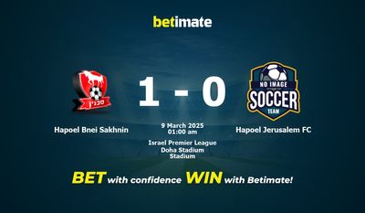 Soi kèo Hapoel Bnei Sakhnin vs Hapoel Jerusalem FC, tỷ lệ và tip cá cược 08/03/2025