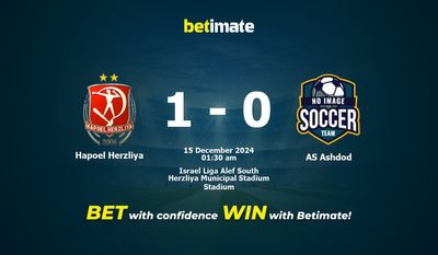 Dự đoán Hapoel Herzliya vs AS Ashdod, Tỷ lệ cược & Mẹo cá cược 14/12/2024