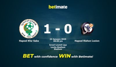Dự đoán, Tỷ lệ cược và Mẹo cá cược Hapoel Kfar Saba vs Hapoel Rishon Lezion 24/01/2025