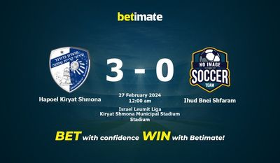 Dự đoán Hapoel Kiryat Shmona vs Ihud Bnei Shfaram, Tỷ lệ & Mẹo cá cược 26/02/2024