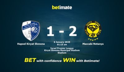 Dự đoán Hapoel Kiryat Shmona vs Maccabi Netanya, tỷ lệ và tip cá cược 05/01/2025