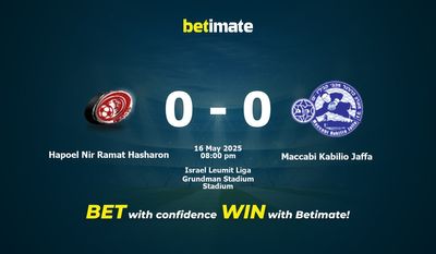 Dự đoán, Tỷ lệ cược và Mẹo cá cược Hapoel Nir Ramat Hasharon vs Maccabi Kabilio Jaffa 05/16/2025