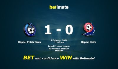 Dự đoán Hapoel Petah Tikva vs Hapoel Haifa, tỷ lệ cá cược 03/02/2024