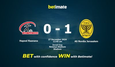 Dự đoán, Tỷ lệ cược & Mẹo cá cược Hapoel Raanana vs AS Nordia Jerusalem 26/12/2024