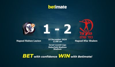 Dự đoán, Tỷ lệ cược và Mẹo cá cược Hapoel Rishon Lezion vs Hapoel Kfar Shalem 12/09/2024